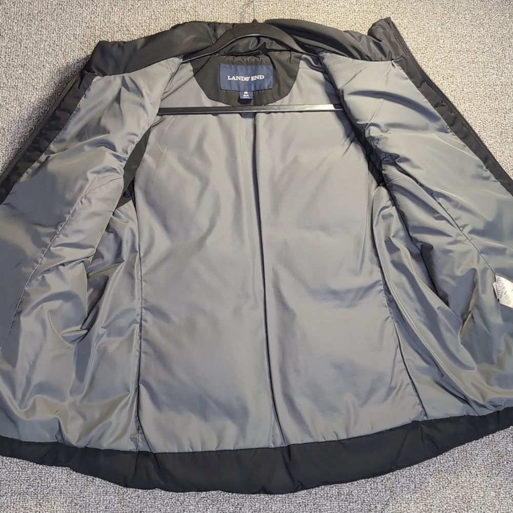 Lands End Goose Down Vest Dusk Black Size Medium - Picture 5 of 10